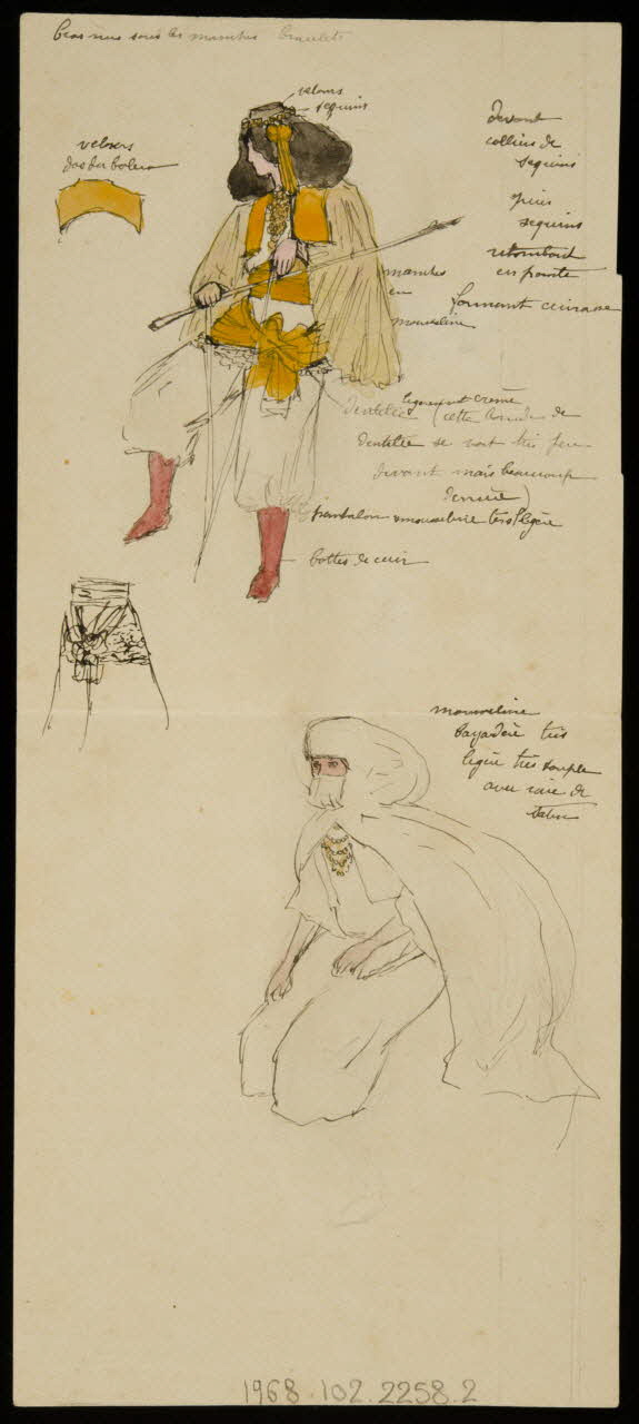 partie d'un ensemble de dessins l'ânier 1968.102.2258.2 Photo Mucem