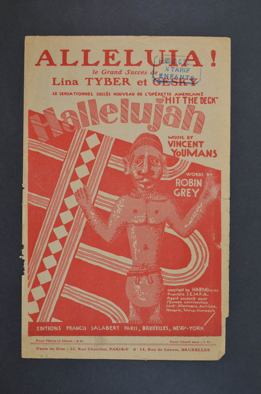 Vincent Youmans ; Robin Grey ; Francis F. Salabert chanson petit format Île-de-France, France 1927 1965.152.13 Photo Mucem