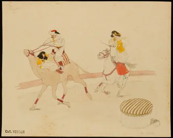 partie d'un ensemble de dessins les Nelki 1968.102.2263 Photo Mucem