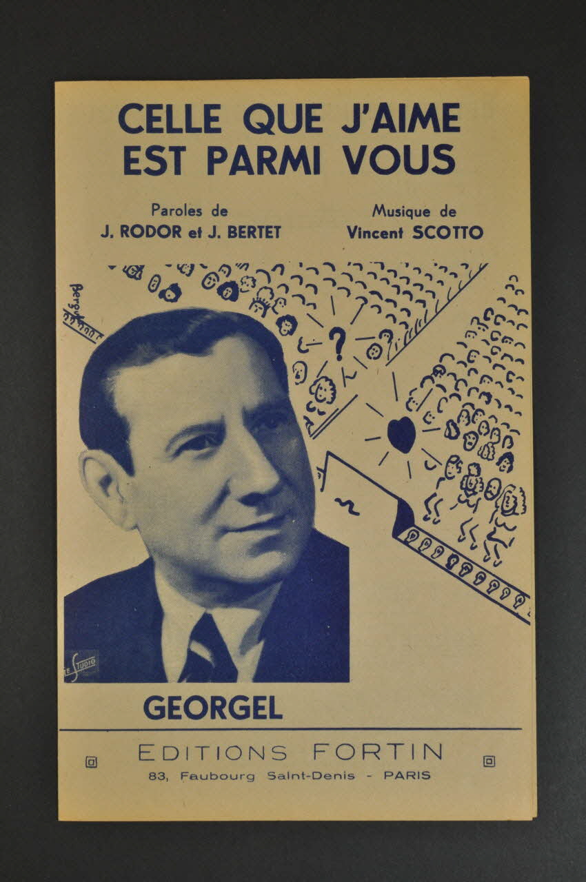 J. Bertet ; Jean Rodor ; Vincent Scotto ; Georgel ; Constant Fortin chanson petit format Île-de-France, France 1944 1966.155.3 Photo Mucem