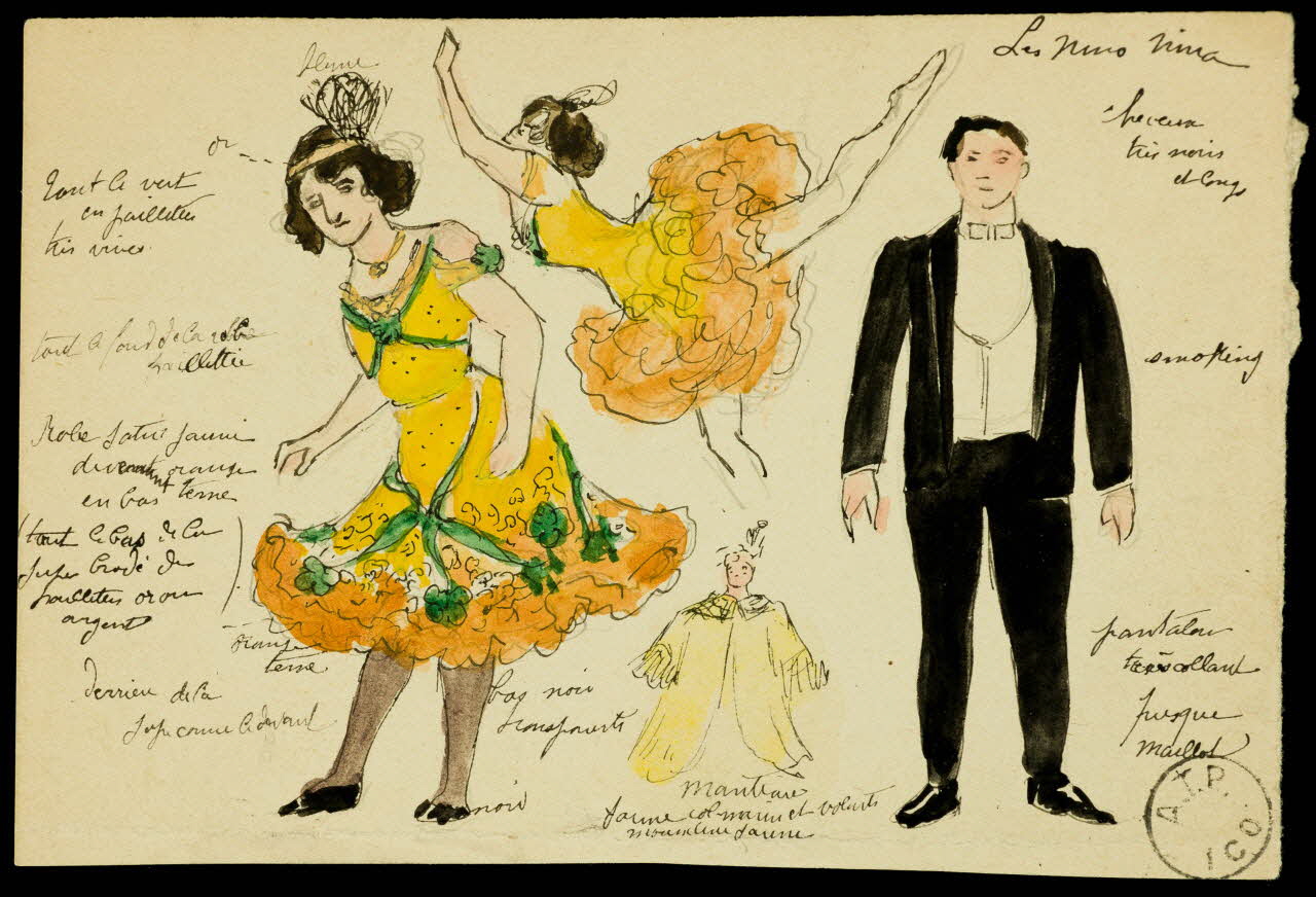 partie d'un ensemble de dessins Les Nino Nina 1968.102.2269.1 Photo Mucem