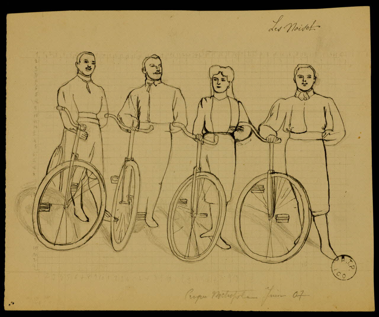 partie d'un ensemble de dessins Les Noiset 1968.102.2272.3 Photo Mucem