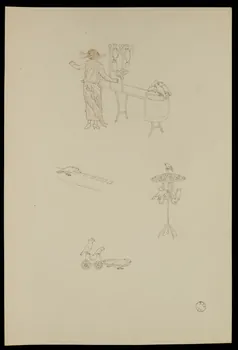 partie d'un ensemble de dessins Numéro de perruches savantes 1968.102.2274.4 Photo Mucem