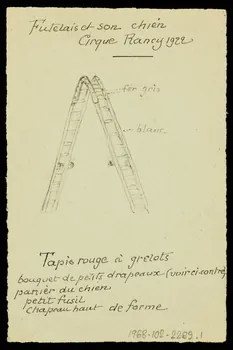 partie d'un ensemble de dessins Ollier 1921 Cirque Rancy 1968.102.2289.1 Photo Mucem
