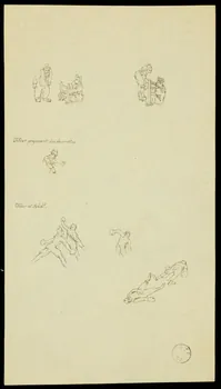 partie d'un ensemble de dessins Ollier proposant des devinettes  Ollier et Adolf. 1968.102.2289.5  Photo Mucem