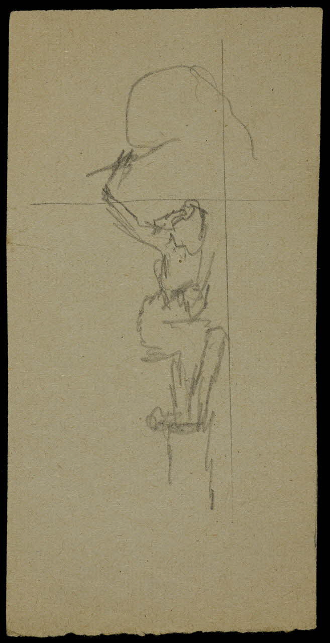 partie d'un ensemble de dessins Ebauche d'une silhouette 1968.102.2311.4 Photo Mucem