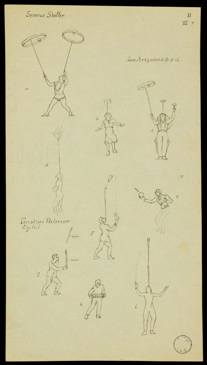 partie d'un ensemble de dessins Severus Sheffer  Les Arizonas  Gaston Palmer 1968.102.2328 Photo Mucem