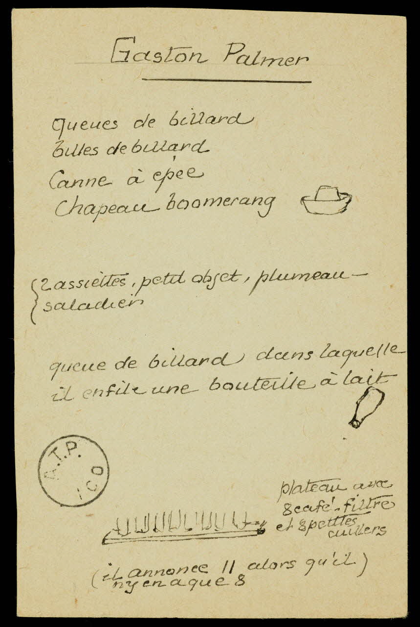 partie d'un ensemble de dessins Gaston Palmer 1968.102.2329 Photo Mucem