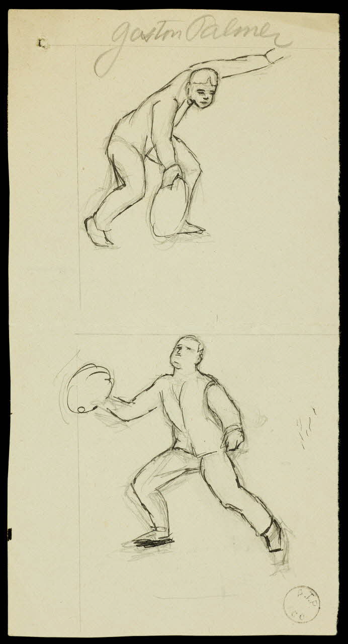 partie d'un ensemble de dessins Gaston Palmer 1968.102.2330.1 Photo Mucem