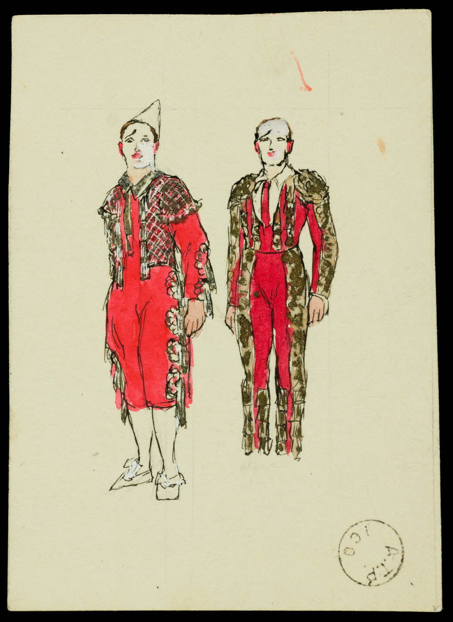 partie d'un ensemble de dessins Clowns 1968.102.2331 Photo Mucem
