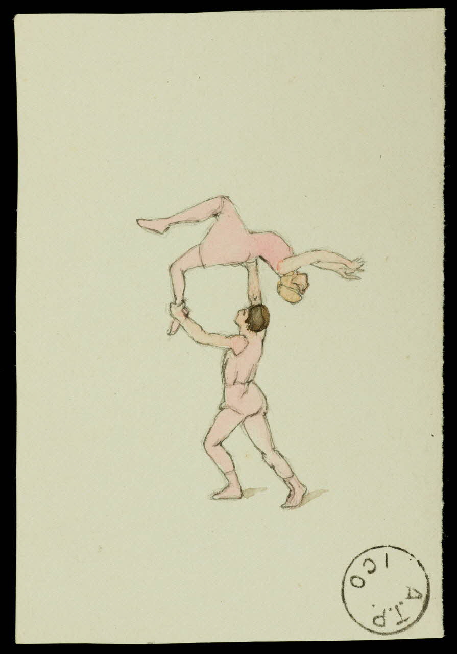 partie d'un ensemble de dessins Numéro d'acrobatie 1968.102.2333 Photo Mucem