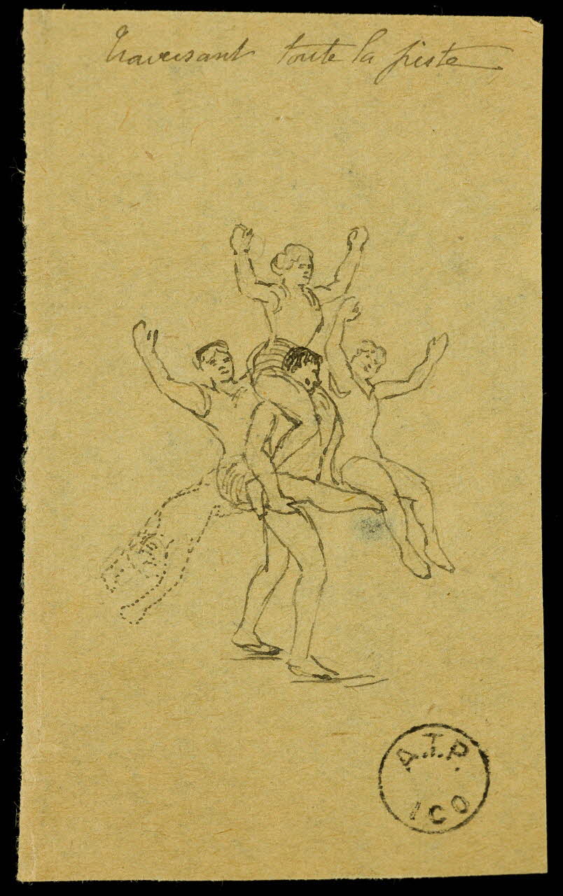 partie d'un ensemble de dessins Traversant toute la piste 1968.102.2338.1 Photo Mucem