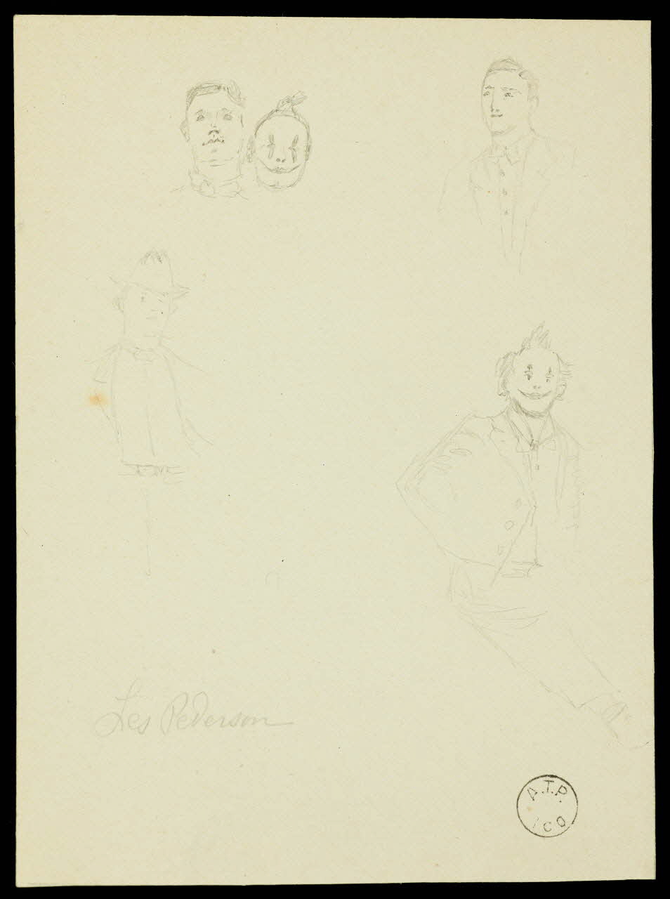 partie d'un ensemble de dessins Les Pederson 1968.102.2342.5 Photo Mucem
