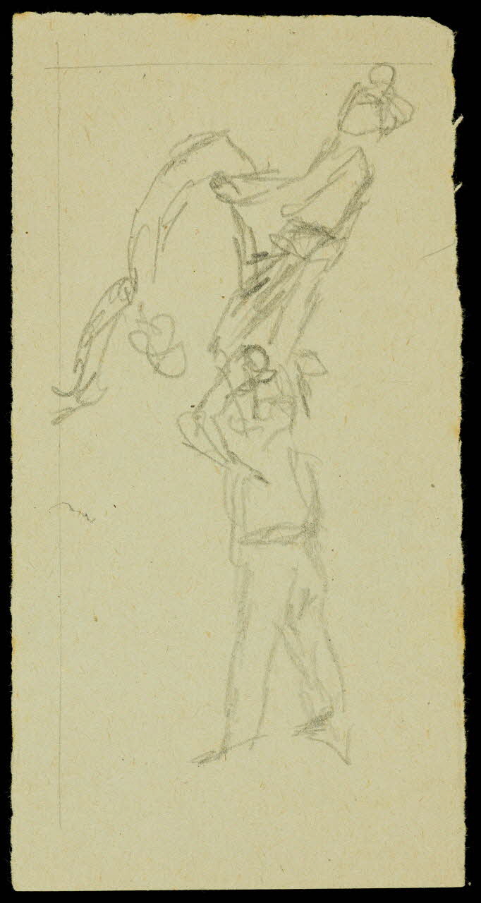 partie d'un ensemble de dessins Ebauche de figure 1968.102.2345.4 Photo Mucem