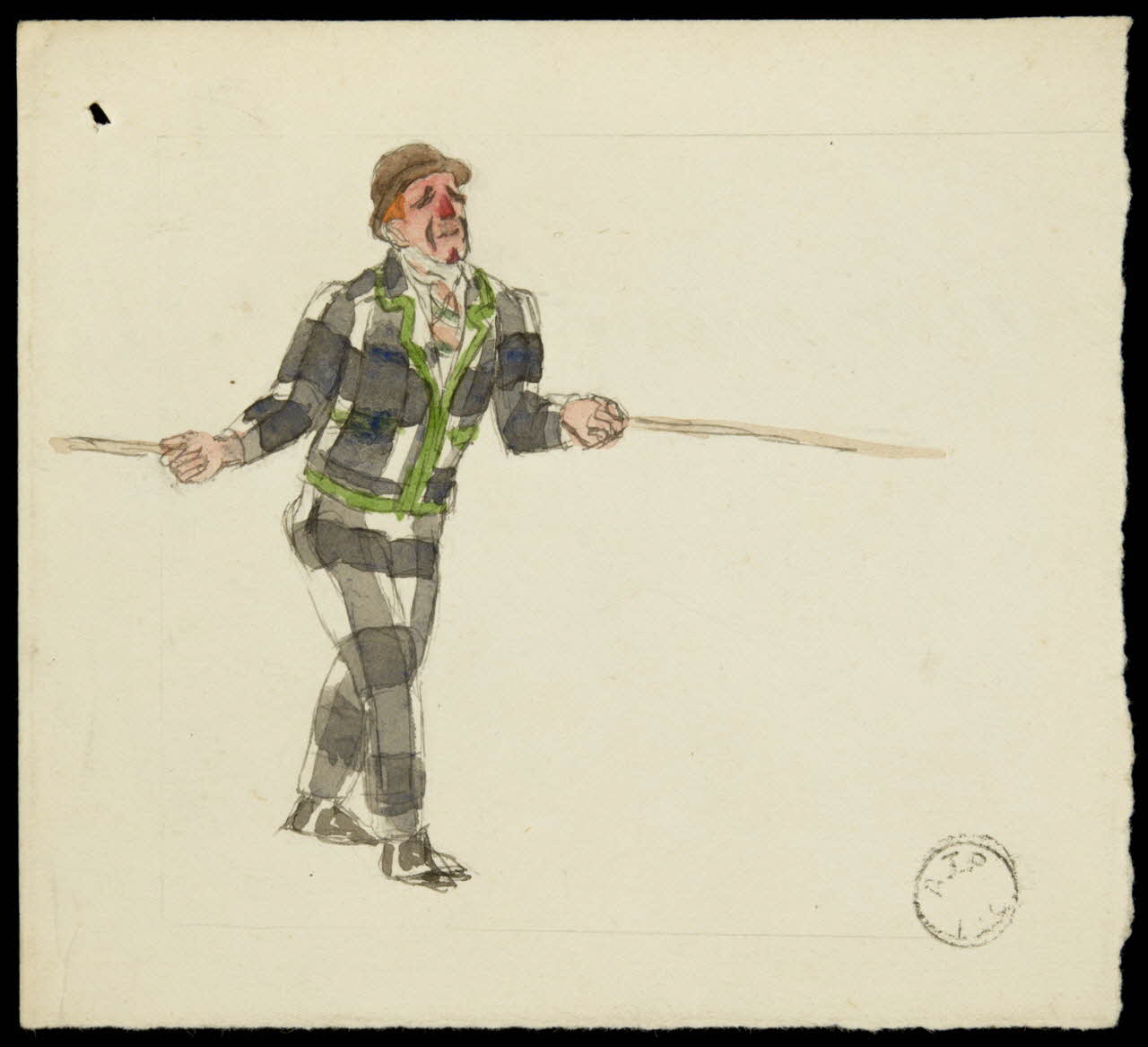 partie d'un ensemble de dessins Clown 1968.102.2348.4  Photo Mucem