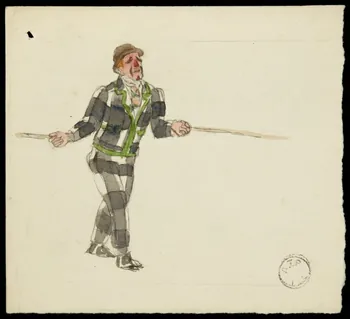 partie d'un ensemble de dessins Clown 1968.102.2348.4  Photo Mucem