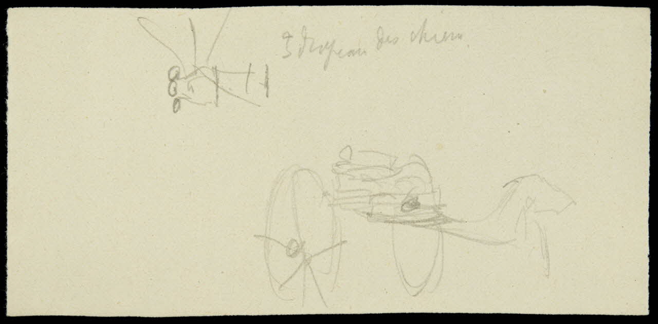 partie d'un ensemble de dessins 2 drapeau (sic) des chiens 1968.102.2349.13 Photo Mucem