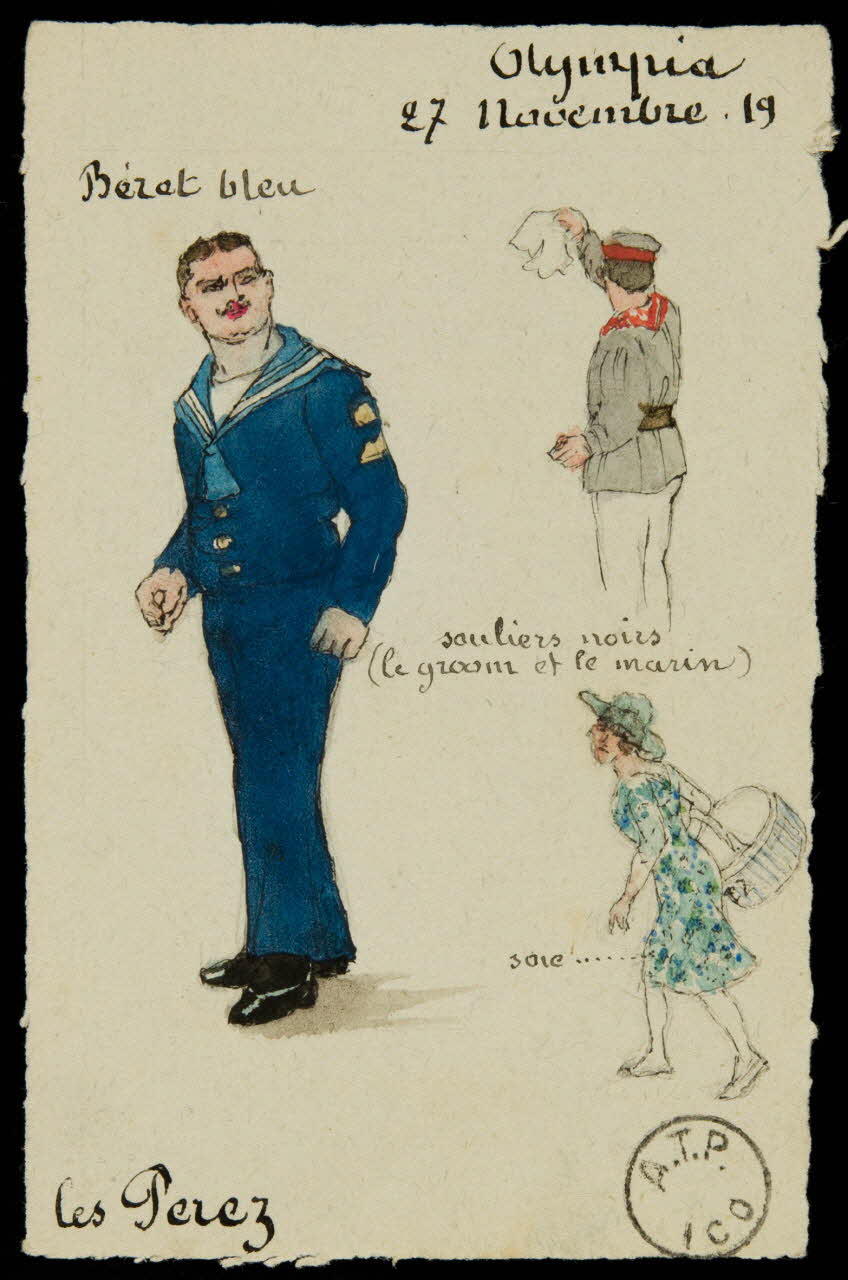 partie d'un ensemble de dessins Les Perez 1968.102.2356.3 Photo Mucem