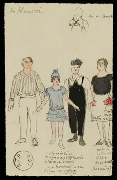 partie d'un ensemble de dessins Les Pescucci 1968.102.2370  Photo Mucem