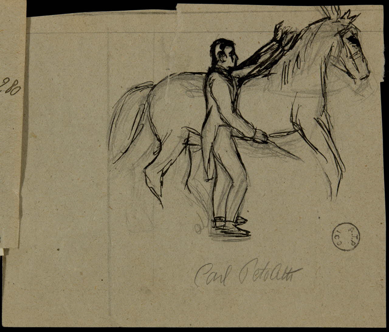 partie d'un ensemble de dessins Carl Petoletti 1968.102.2375.5 Photo Mucem
