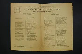Demonray ; Doreal ; E. Dede ; Lucien Dommel ; Willems ; Vatin ; E. Jacquinot ; Lucien Boyer ; Charles Borel-Clerc chanson petit format 1918 1965.152.30  Photo Mucem