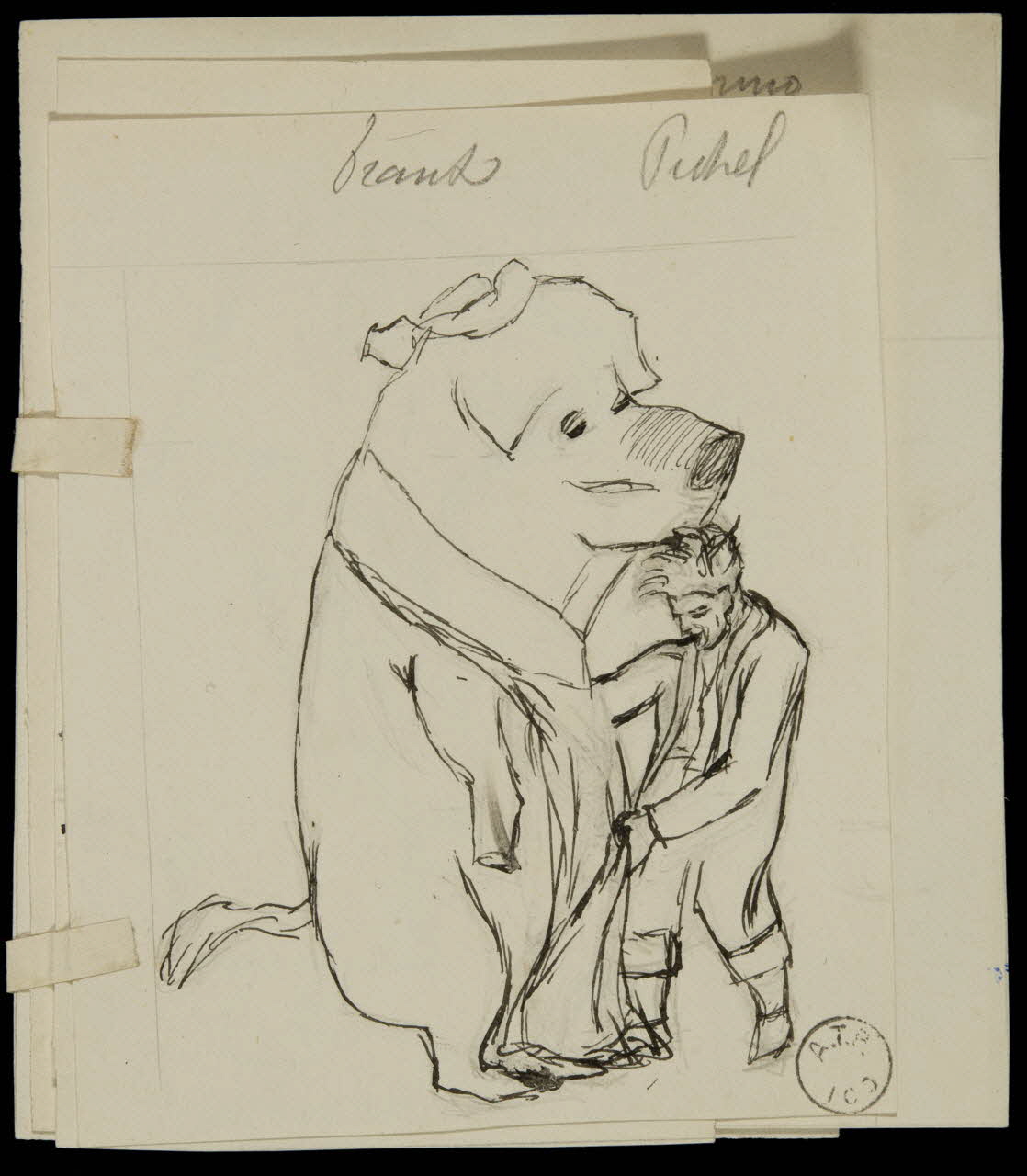 partie d'un ensemble de dessins Frank Pichel 1968.102.2393.1 Photo Mucem