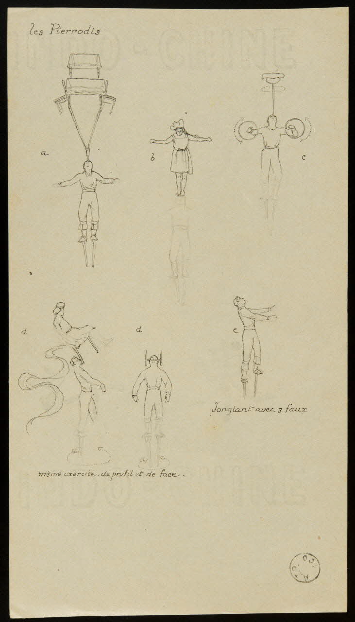 partie d'un ensemble de dessins les Pierrodis 1968.102.2401.3 Photo Mucem