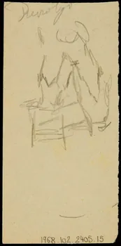 partie d'un ensemble de dessins Pierrotys 1968.102.2405.15  Photo Mucem