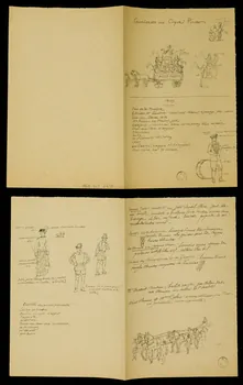 partie d'un ensemble de dessins Cavalcades du Cirque Pinder 1968.102.2410.1/2  Photo Mucem