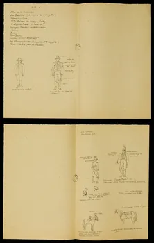 partie d'un ensemble de dessins Cavalcades du Cirque Pinder 1968.102.2410.1/2 Photo Mucem