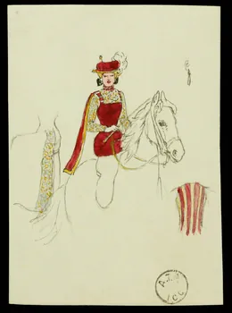 partie d'un ensemble de dessins Cavalière 1968.102.2411.10 Photo Mucem