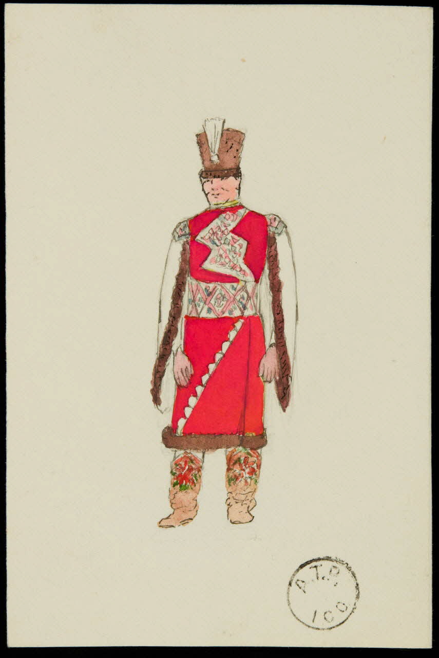 partie d'un ensemble de dessins Homme en costume oriental 1968.102.2411.11 Photo Mucem