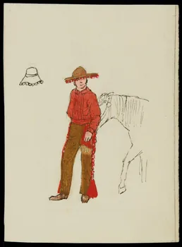 partie d'un ensemble de dessins Cavalier et son cheval 1968.102.2411.14  Photo Mucem