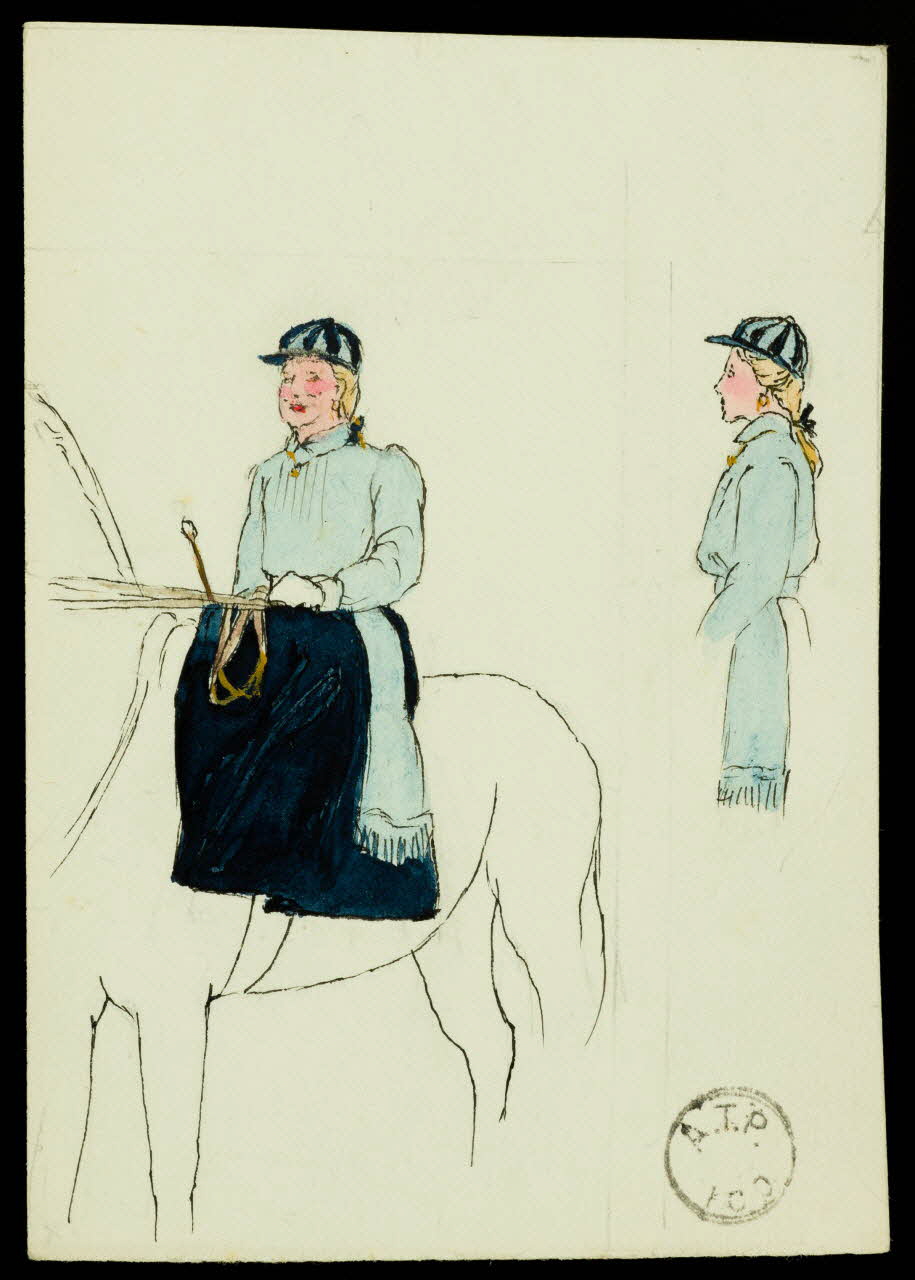 partie d'un ensemble de dessins Ecuyère 1968.102.2411.7 Photo Mucem