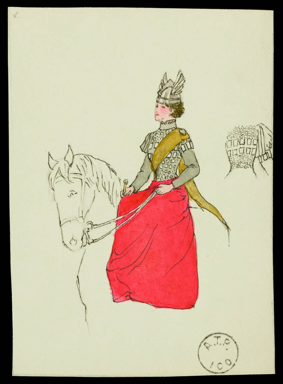 partie d'un ensemble de dessins Cavalière 1968.102.2411.9 Photo Mucem