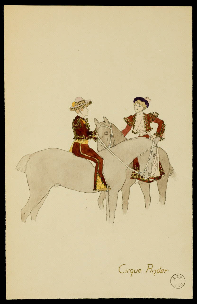 partie d'un ensemble de dessins Cirque Pinder 1968.102.2413 Photo Mucem