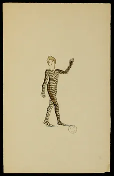partie d'un ensemble de dessins Portrait d'acrobate 1968.102.2414  Photo Mucem