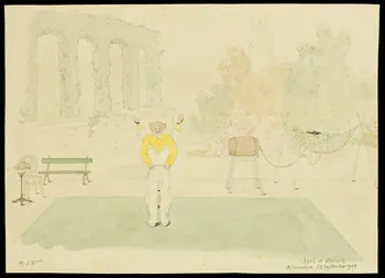 partie d'un ensemble de dessins Abel et Welsch  Alhambra, 23 Septembre 1909 1968.102.242  Photo Mucem
