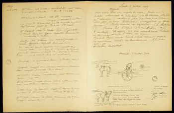 partie d'un ensemble de dessins Lundi 12 Juillet 1909 1968.102.2426.1 Photo Mucem