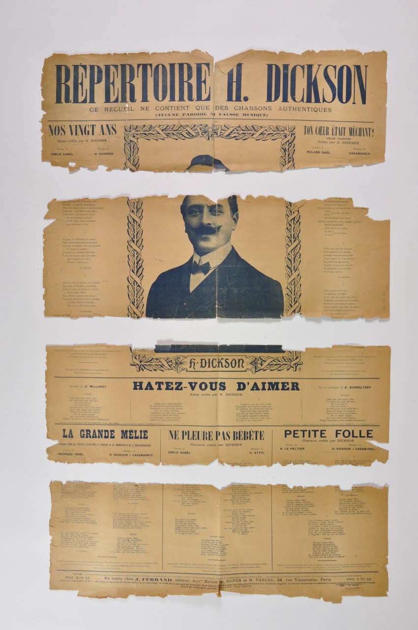 affichette Répertoire Dickson 1965.152.37 Photo Mucem