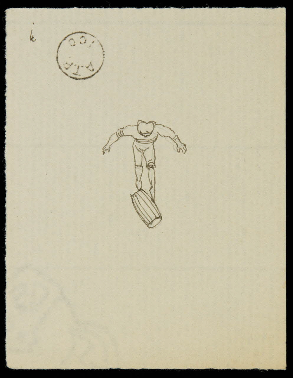 partie d'un ensemble de dessins Jongleur soutenant un baril avec ses pieds 1968.102.2431.4 Photo Mucem