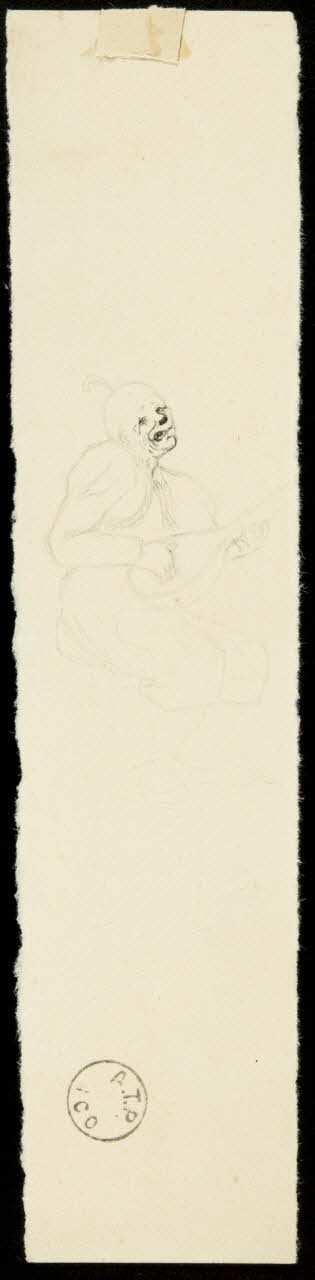 partie d'un ensemble de dessins Clown jouant de la mandoline 1968.102.2432.2 Photo Mucem