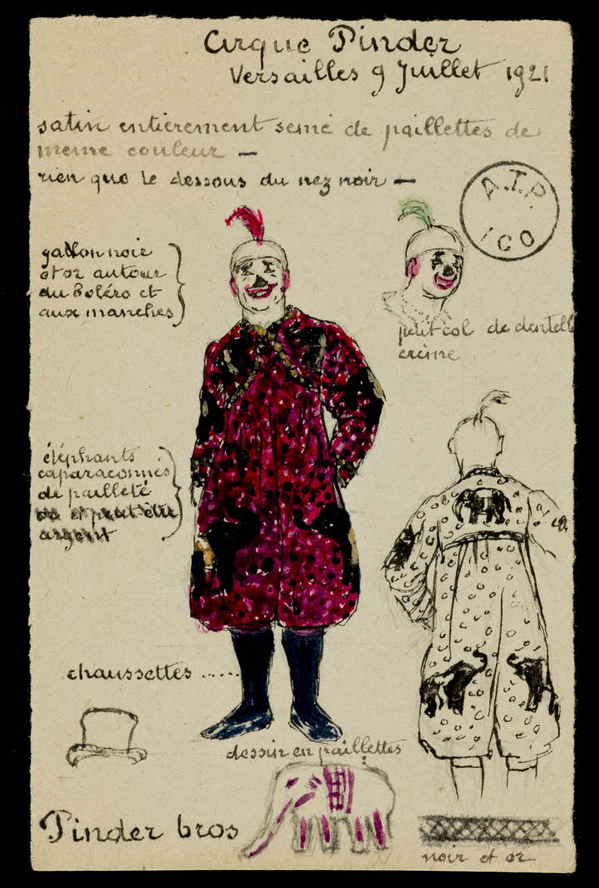 partie d'un ensemble de dessins Pinder bros 1968.102.2434.1 Photo Mucem