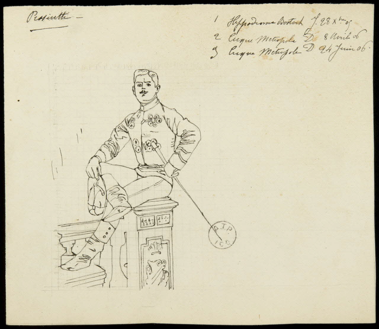 partie d'un ensemble de dessins Pissiutti 1968.102.2443.13 Photo Mucem