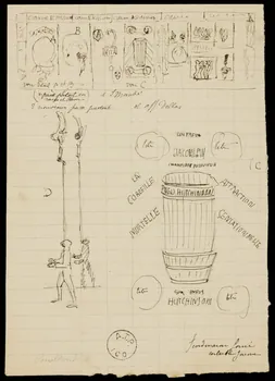 partie d'un ensemble de dessins LA  CORBEILLE  MORTELLE 1968.102.2446.4 Photo Mucem