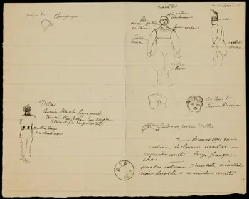 partie d'un ensemble de dessins Costumes et artistes de cirque 1968.102.2447.4 Photo Mucem