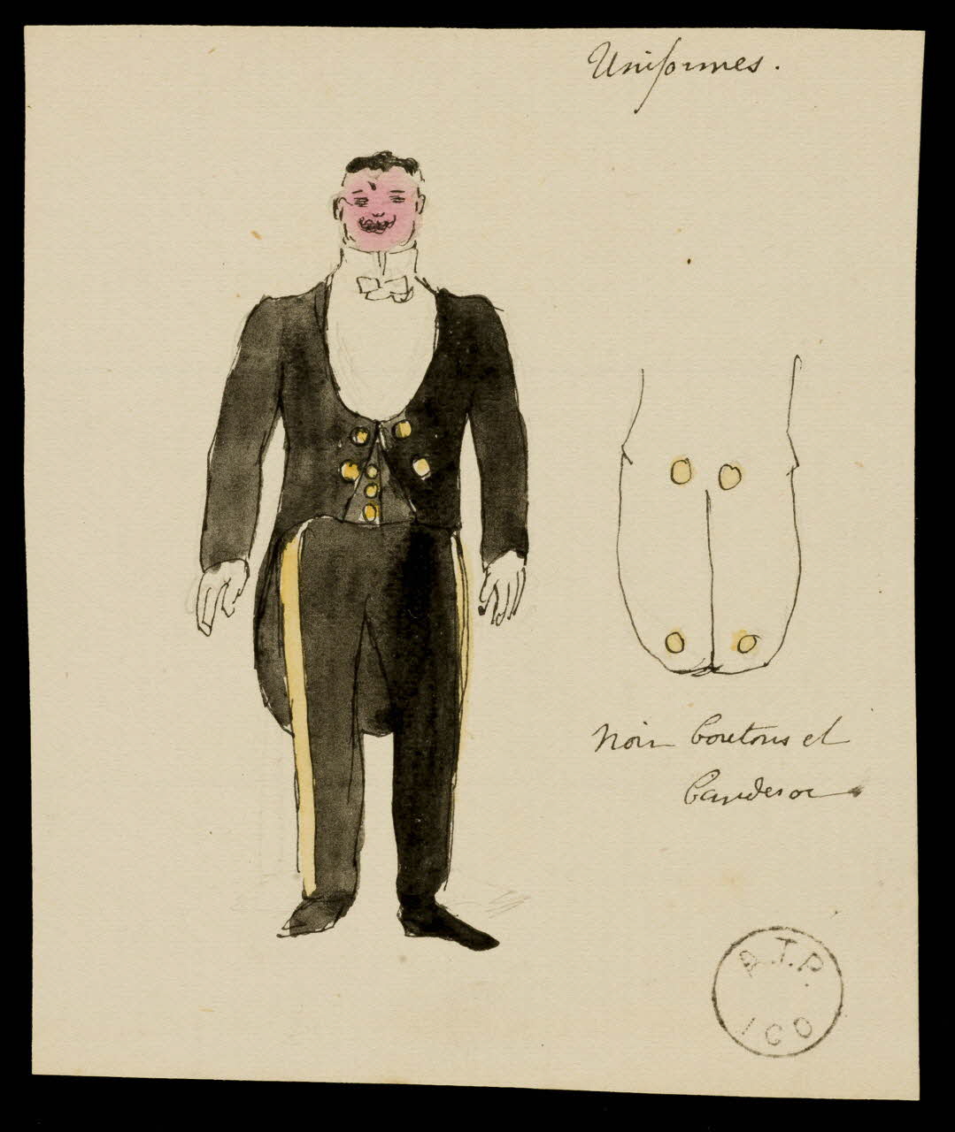 partie d'un ensemble de dessins Uniformes 1968.102.2449.2 Photo Mucem