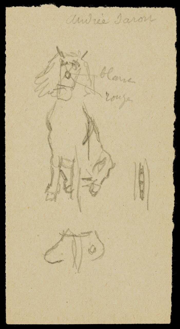 partie d'un ensemble de dessins Andrée Saron 1968.102.2450.7 Photo Mucem