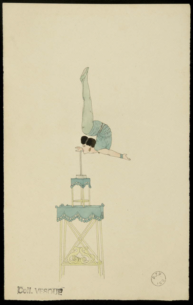 partie d'un ensemble de dessins Acrobate contorsionniste 1968.102.2459.3 Photo Mucem