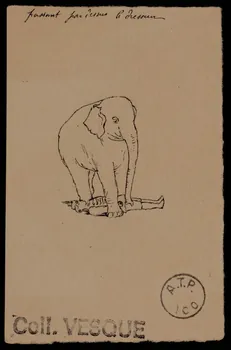 partie d'un ensemble de dessins passant par dessus le dresseur 1968.102.2467.5 Photo Mucem